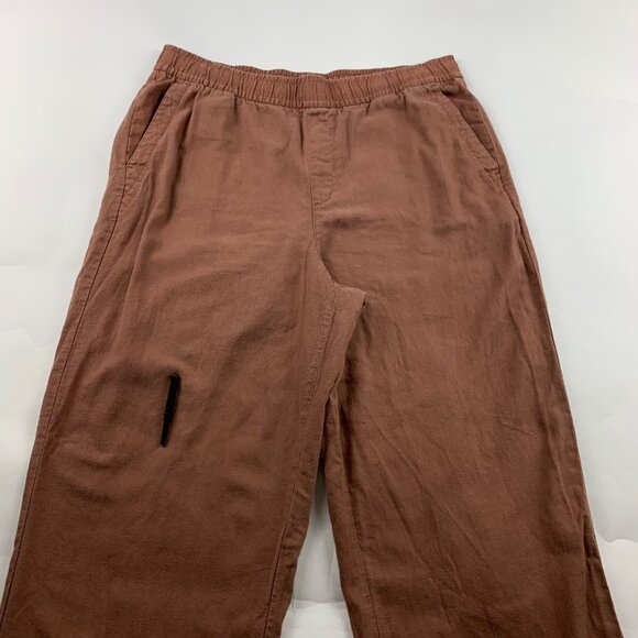 Old Navy Maplewood Brown Linen Blend Wide Leg Lounge Pant L - Picture 3 of 9